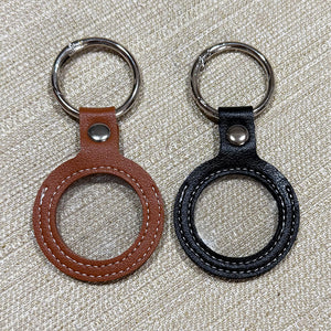 Faux Leather Medallion Holder Keychain: 12 Step Recovery Gift