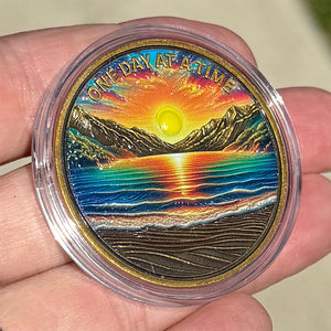 Medallion: Bronze Sunrise Serenity Prayer Coin