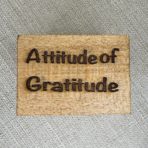 Handmade Linden Wood Gratitude Box: Wood Burned Keepsake Gift
