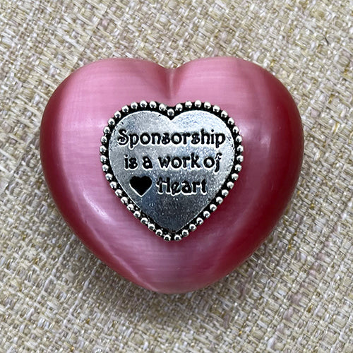 Sponsorship Love Heart - Pink Cat's Eye