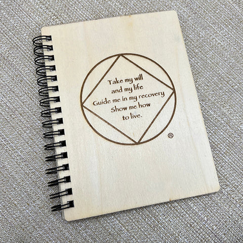 "Take my will and my life" Wood Notebook