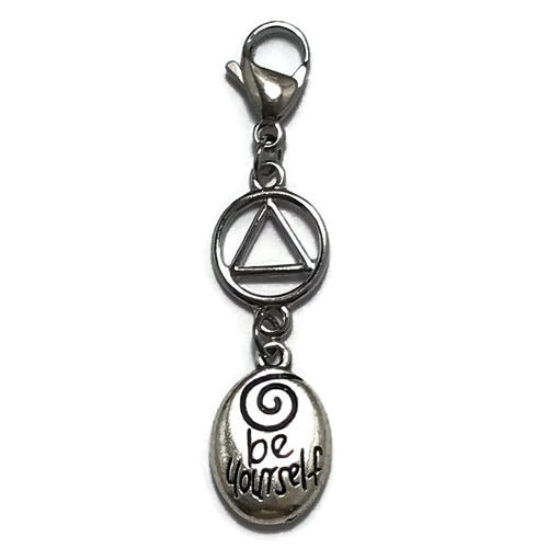 Alcoholics Anonymous "Be Yourself" key tag charm