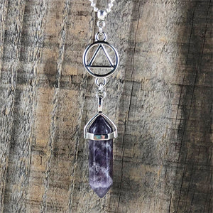 Alcoholics Anonymous Amethyst Pendant - "Spirituality"