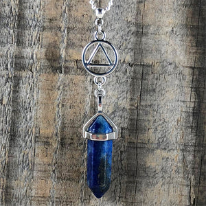 Alcoholics Anonymous Lapis Lazuli Pendant - "Willingness"