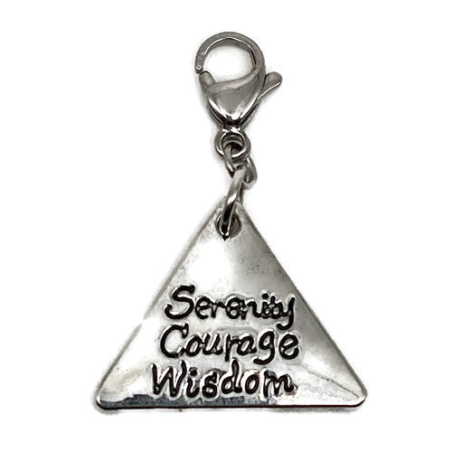 "Serenity Courage Wisdom" Triangle Charm