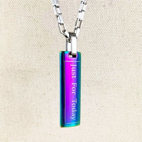 Narcotics Anonymous, Stainless Steel Pendant, Recovery Pendant, 12 Step Jewelry, NA Pendant, Sobriety, Dog Tag, Third Step Prayer