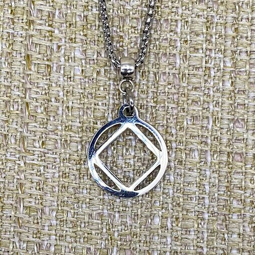 Narcotics Anonymous Stainless Steel Cutout Pendant - Small