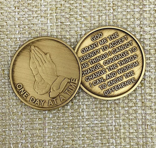 "One Day at a Time" Prayer Medallion