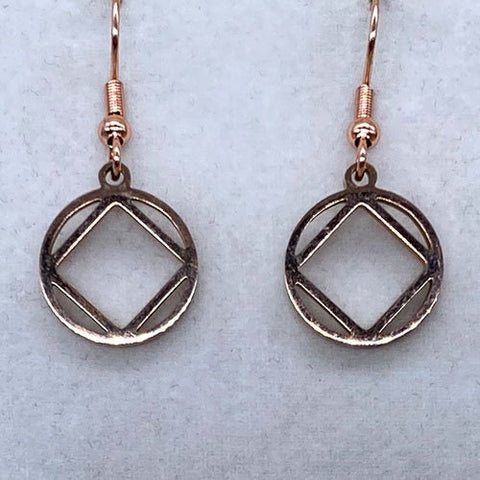 Narcotics Anonymous - Rose Gold Earrings