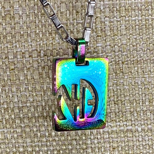 Narcotics Anonymous Stainless Steel Rainbow Pendant, Recovery Pendant, 12 Step Jewelry, Narcotics Anonymous, NA Pendant, Sobriety