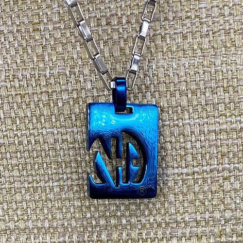 Narcotics Anonymous Stainless Steel Basic Blue Pendant