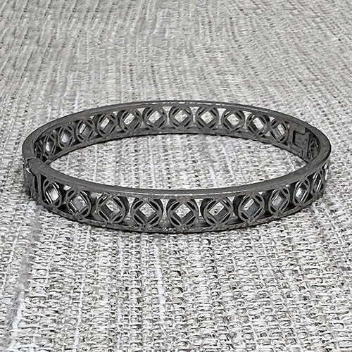 Narcotics Anonymous Stainless Steel Bangle Bracelet, Stainless Steel NA Bangle Bracelet, Woman's NA Bracelet, Stainless Steel Clasp Bracelet