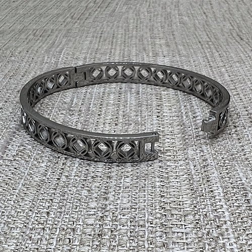 Narcotics Anonymous Stainless Steel Bangle Bracelet, Stainless Steel NA Bangle Bracelet, Woman's NA Bracelet, Stainless Steel Clasp Bracelet
