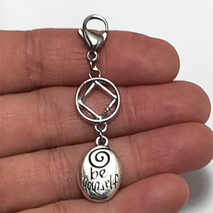 Narcotics Anonymous "Be Yourself" key tag charm