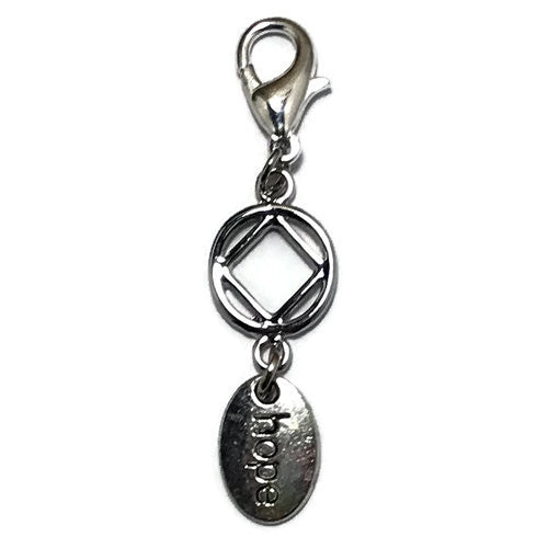 Narcotics Anonymous "Hope" key tag charm