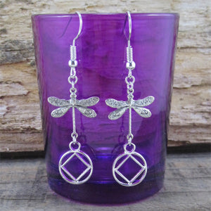 Narcotics Anonymous Dragonfly Earrings