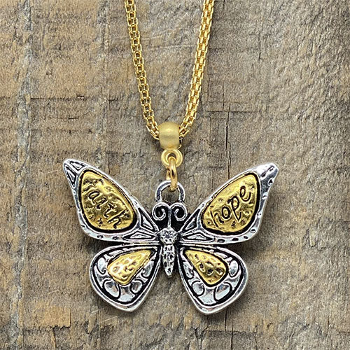 Butterfly Pendant - "Hope & Faith"